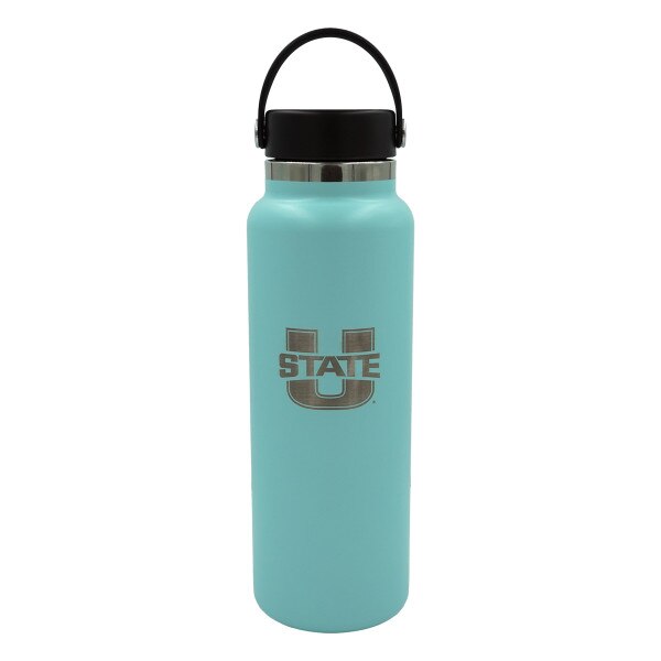 Alpine Hydro Flask Water Bottle 40 Oz Wide Mouth Flex Cap Etched U-State